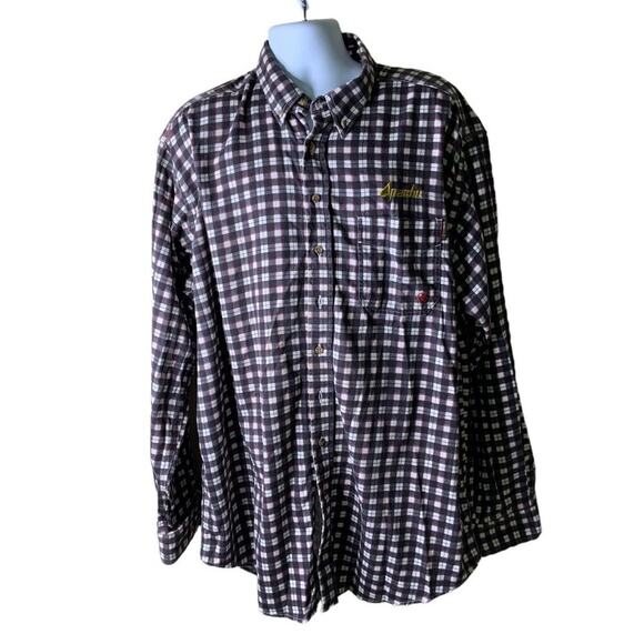 Ariat Work Flame Resistant Plaid Button Down Shirt Mens XXL Tall Long Sleeve Top - Picture 1 of 12